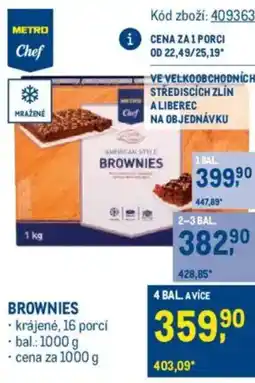 Makro Brownies nabídka