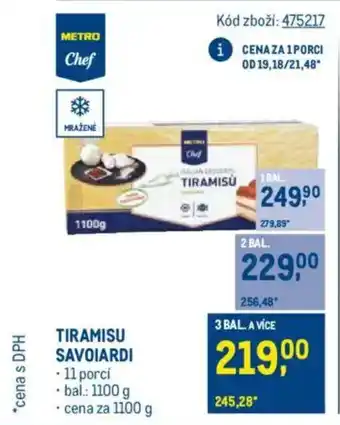 Makro Tiramisu savoiardi nabídka