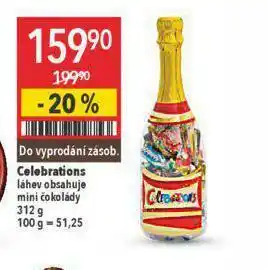 Celebrations láhev s mini čokoládkami