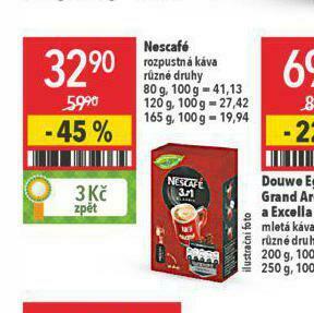 Globus Nescafé rozpustná káva nabídka