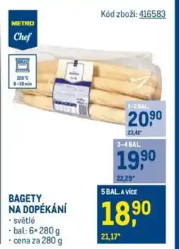 Makro Bagety na dopékání nabídka