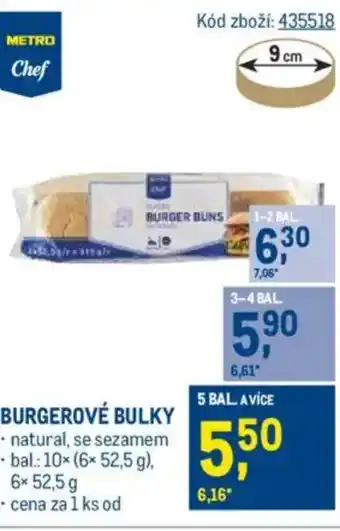 Makro Burgerové bulky nabídka