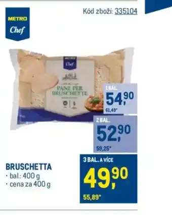 Makro Bruschetta nabídka