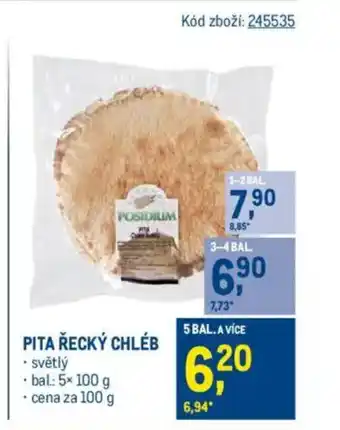 Makro Pita řecký chléb nabídka