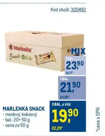 Makro Marlenka snack nabídka