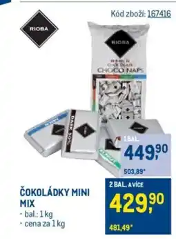 Makro RIOBA Čokoládky mini mix nabídka