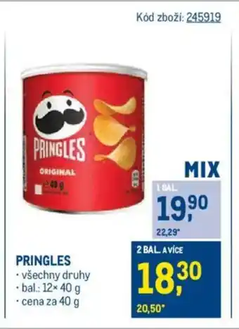 Makro PRINGLES nabídka