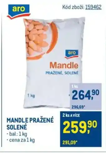 Makro Mandle pražené solené nabídka