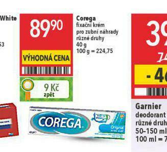 Globus Corega fixační krém nabídka