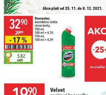 Globus Domestos dezinfekční čistič nabídka