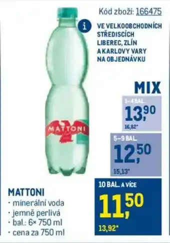 Makro MATTONI nabídka