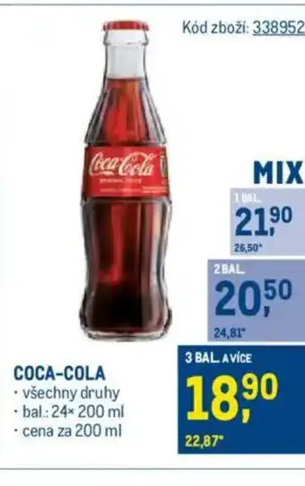 Makro COCA-COLA nabídka