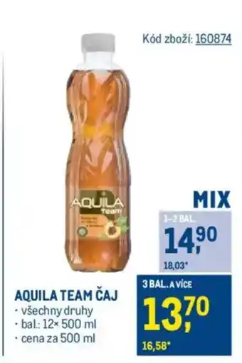 Makro AQUILA Team čaj nabídka