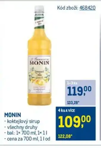 Makro MONIN nabídka