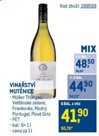 Makro VINAŘSTVÍ MUTĚNICE nabídka