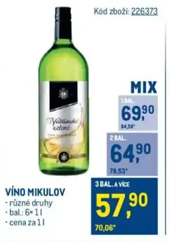 Makro VÍNO MIKULOV nabídka