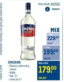 Makro CINZANO nabídka