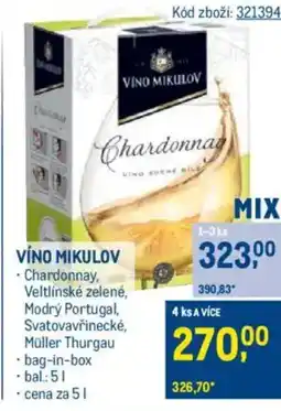 Makro VÍNO MIKULOV nabídka