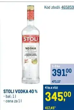 Makro STOLI VODKA 40% nabídka