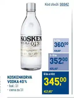 Makro KOSKENKORVA VODKA 40% nabídka