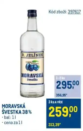 Makro MORAVSKÁ ŠVESTKA 38% nabídka