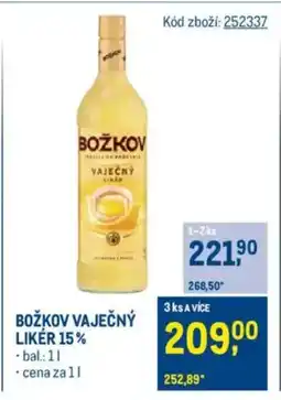 Makro BOŽKOV Vaječný liker 15% nabídka