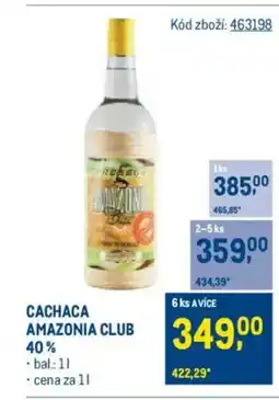 Makro Cachaca Amazonia club 40% nabídka