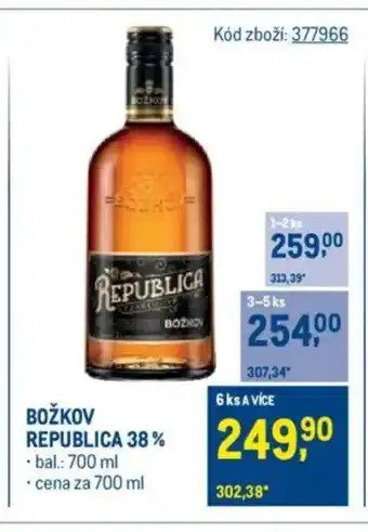 Makro BOŽKOV Republica 38% nabídka