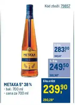 Makro METAXA 5* 38% nabídka