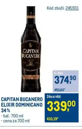 Makro CAPITAN BUCANERO Elixir Dominicano 34% nabídka