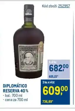 Makro DIPLOMÁTICO RESERVA 40% nabídka