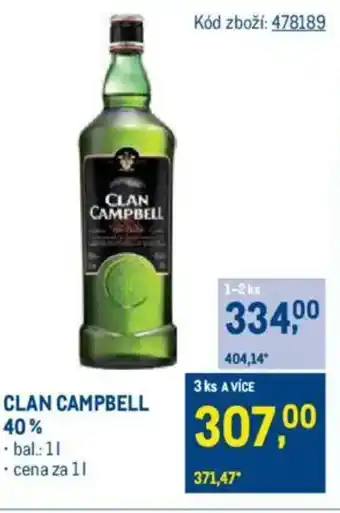 Makro CLAN CAMPBELL 40% nabídka