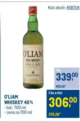 Makro O'LIAM Whiskey 40% nabídka