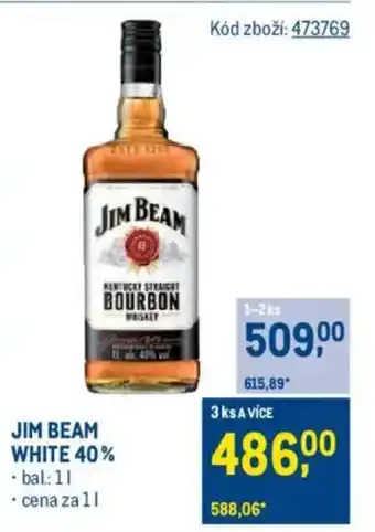 Makro JIM BEAM White 40% nabídka