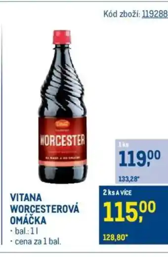 Makro Vitana Worcesterová omáčka nabídka