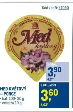 Makro Med květový - porce nabídka