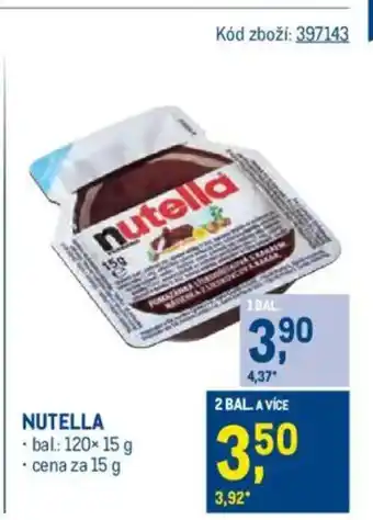 Makro NUTELLA nabídka