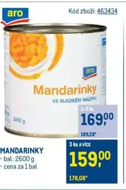 Makro Mandarinky nabídka