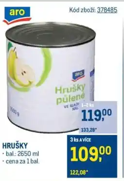 Makro Hrušky nabídka