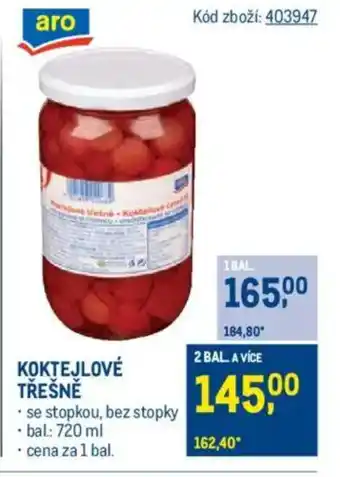 Makro Koktejlové třešně nabídka