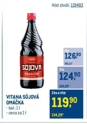 Makro Vitana sójová omáčka nabídka