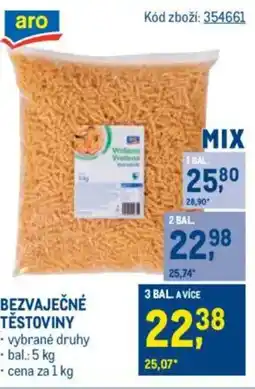 Makro Bezvaječné těstoviny nabídka