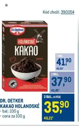 Makro DR. OETKER Kakao holandské nabídka