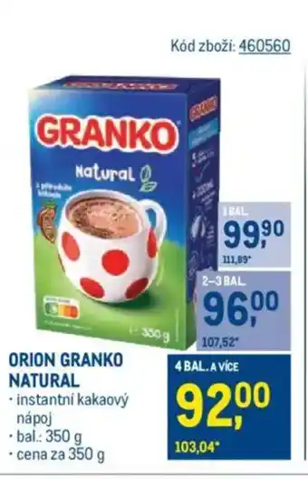 Makro Orion Granko natural nabídka