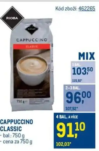 Makro RIOBA Cappuccino classic nabídka