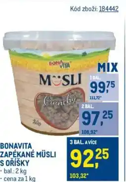 Makro BONAVITA Zapékané müsli s oříšky nabídka