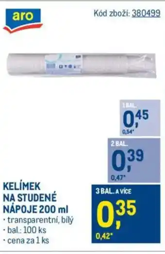 Makro Kelímek na studené nápoje nabídka