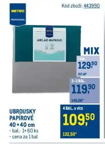 Makro Ubrousky papírové nabídka