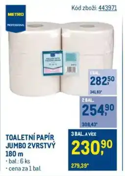 Makro Toaletní papír jumbo 2 vrstvý nabídka