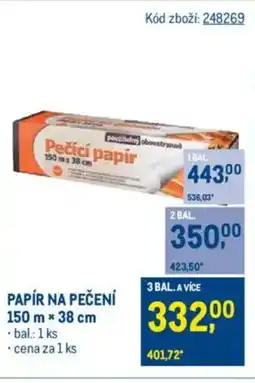 Makro Papír na pečení nabídka